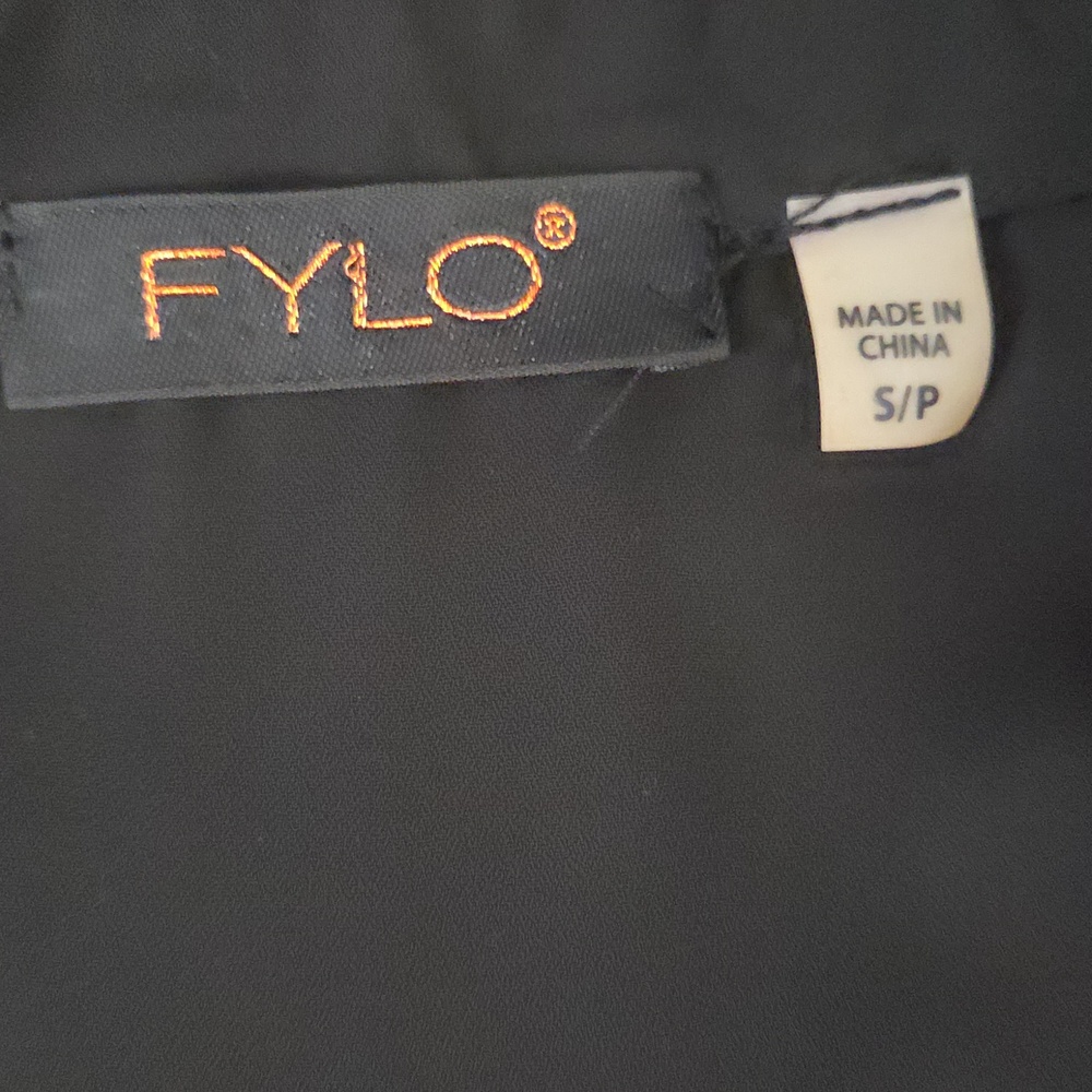 NWT FYLO Two-Tone Black and Cream Button-Down Shirt - Women - Picture 5 of 5